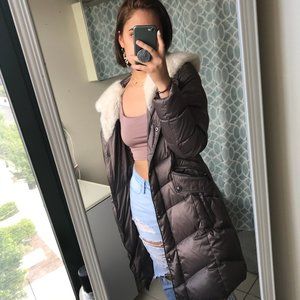 brand new faux fur down coat